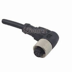 M12 Sensor (Molded with Cable) Connector, 2MT3021-X08200