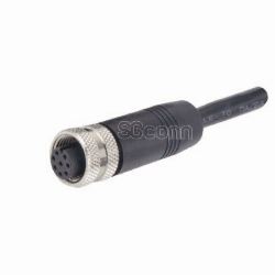 M12 Sensor (Molded with Cable) Connector, 2MT3050-X08201H