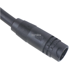 Circular Middle (Quick Lock, Push Lock, Molded with Cable) Connector, 2QM3024-W03402H