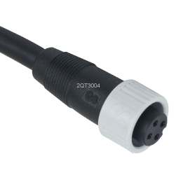 Conector Quick Push-Lock (circular estándar, moldeado con cable), 2QT3004-W04400H