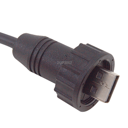 Conector USB (moldeado con cable), 2UP3002-W05100H